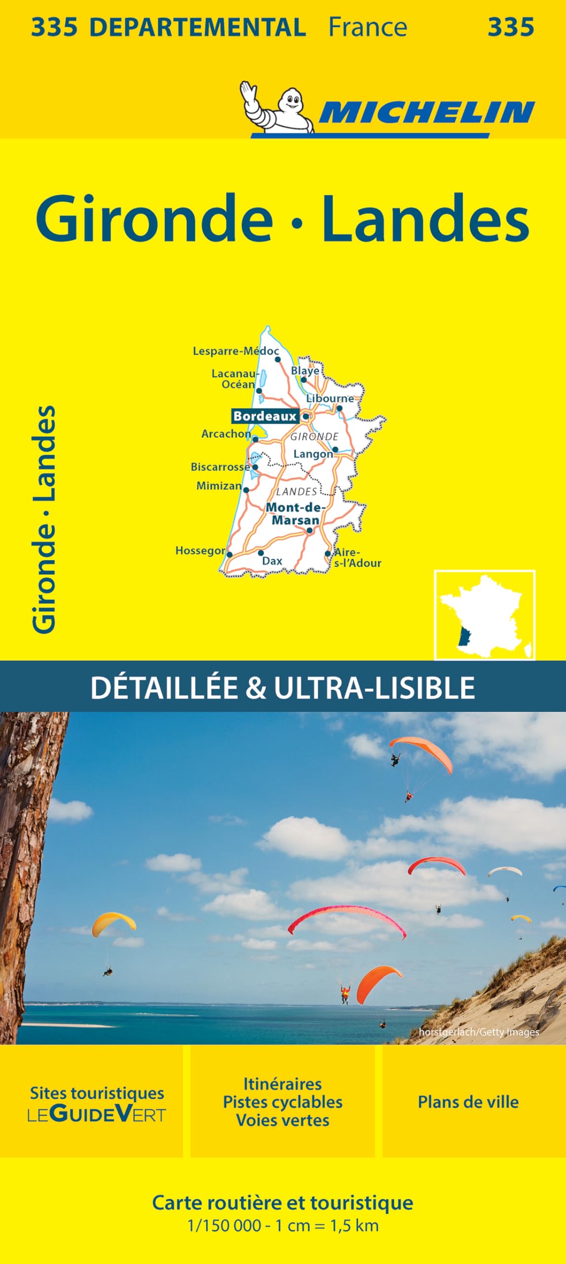 Gironde / Landes (335): carte routière et touristique (Michelin départemental France, 335)