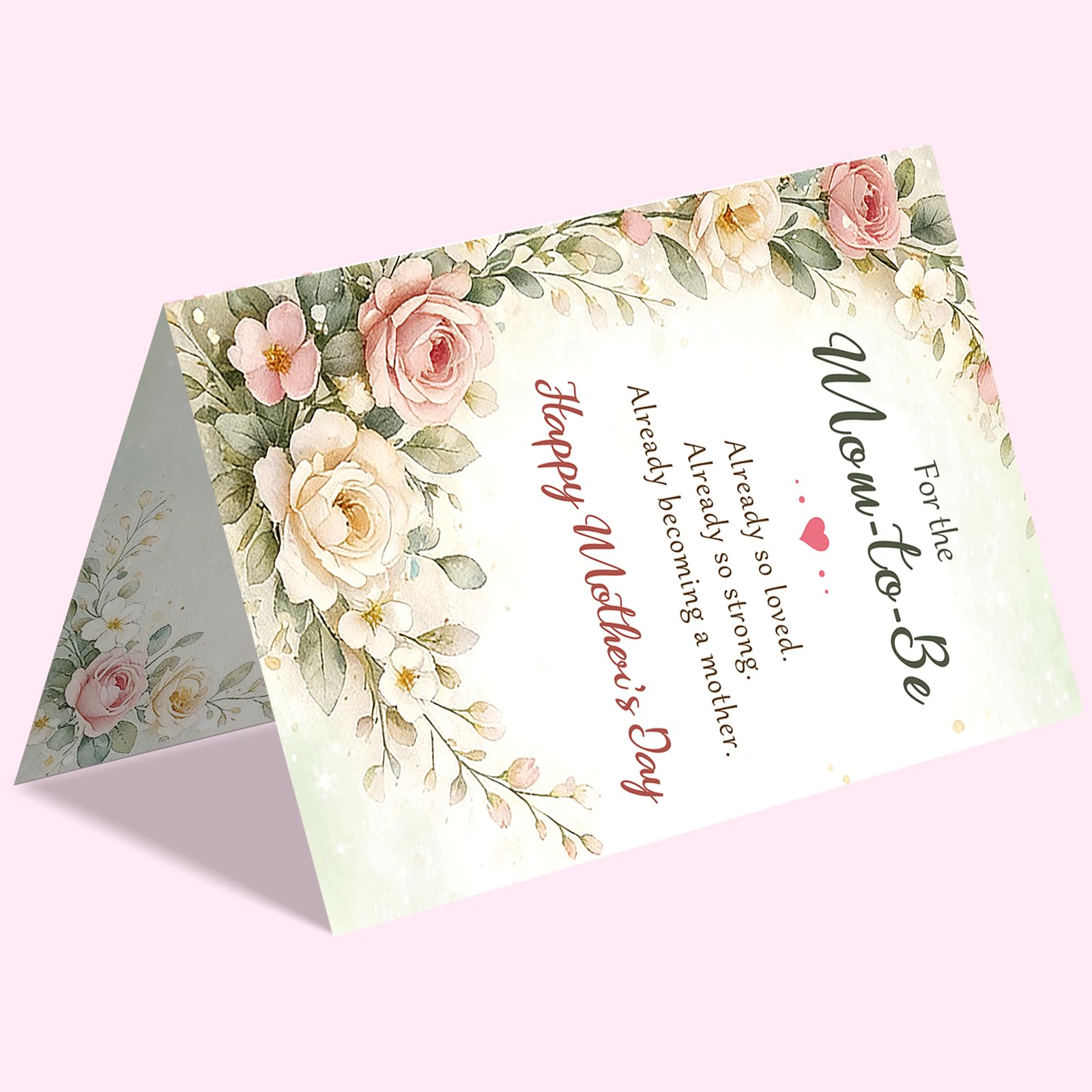 Beixian Mother's Day Card for Mom to Be, Mother's Day Gift for Mom to Be, Floral Greeting Card for Expecting Mom