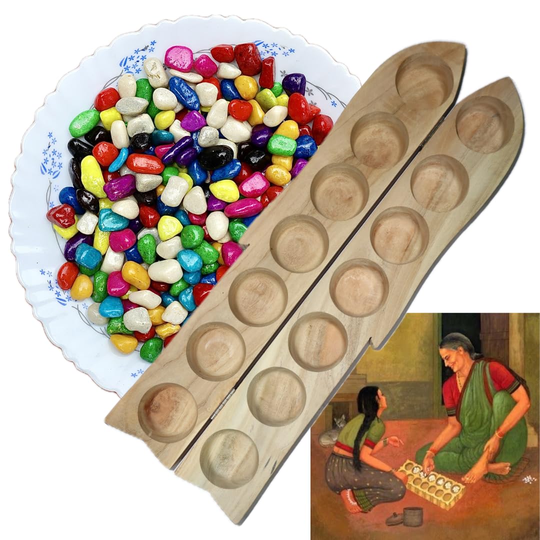 See full amazon price history chart for Mahiyash Handcrafted Wooden Pallanguli (14 Pits Fish Type) | Mancala Wooden Board Game | Pachikalu Pasa | Vamana Guntalu | Ali Guli Mane with 70 Colour Stone Pebbles for Kids Wooden Gaming Mahiyash Handcrafted Wooden Pallanguli (14 Pits Fish Type) | Mancala Wooden Board Game | Pachikalu Pasa | Vamana Guntalu | Ali Guli Mane with 70 Colour Stone Pebbles for Kids Wooden Gaming (B0DBJ9BRNJ) Amazon Price History, Amazon Price Tracker