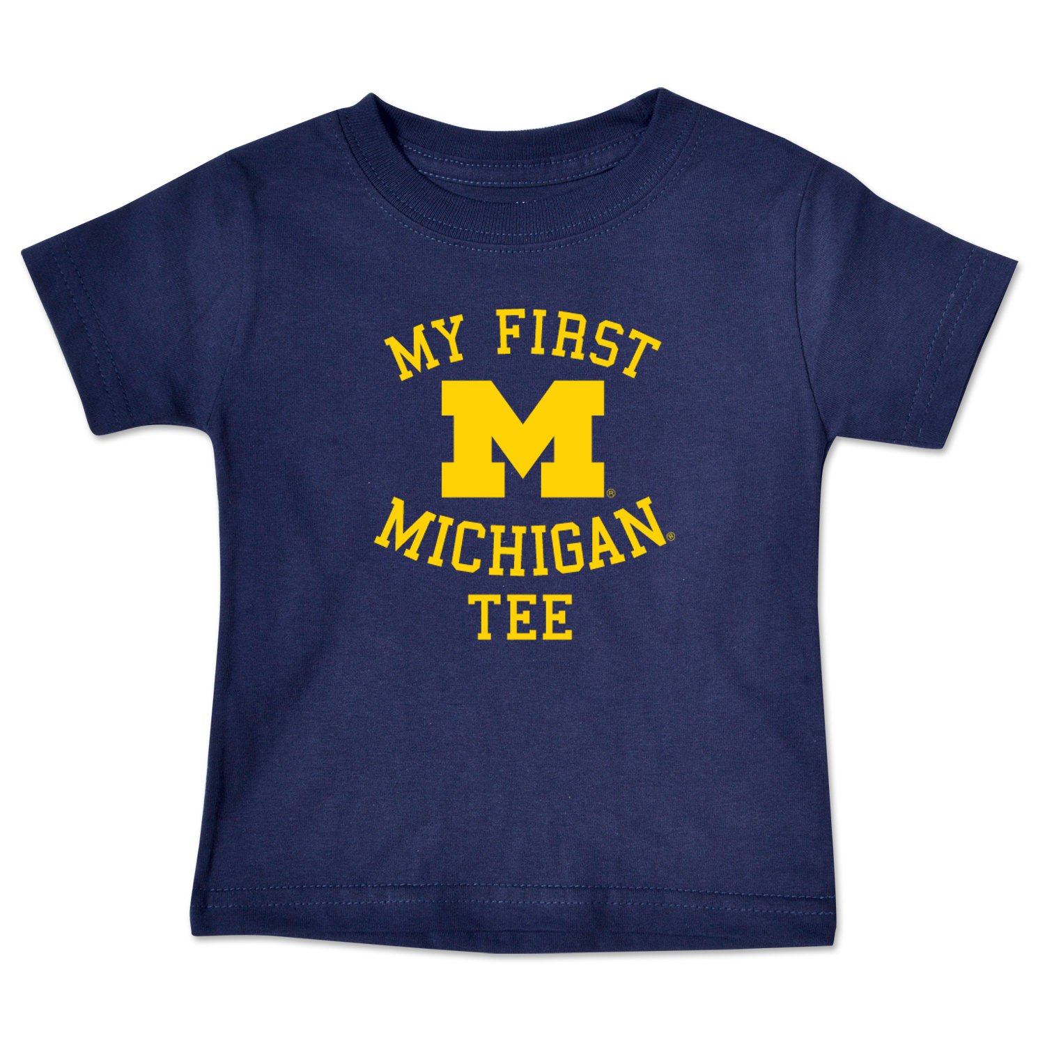 College Kids NCAA Michigan Wolverines Infant Short Sleeve Tee, 12 Months, Navy