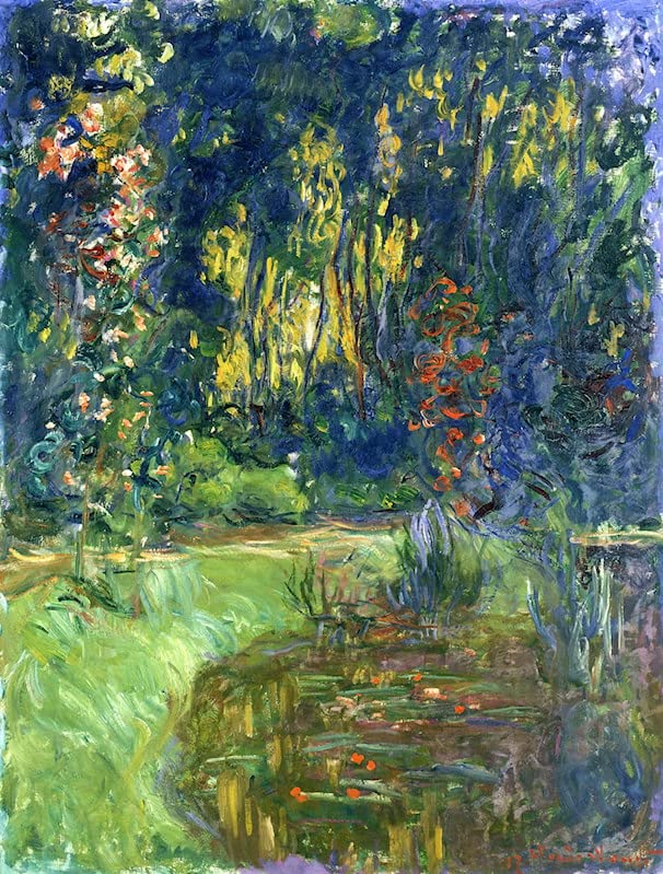 Peinture murale Claude Monet étang nénuphars à Giverny reproduction sur toile premium