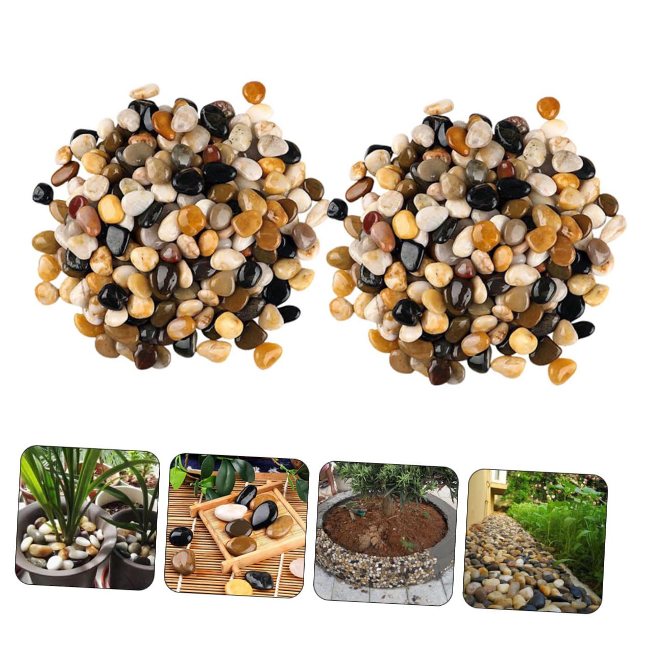 Toyvian Kieselsteine Je für Aquarien Dekoration und Pflanzenvase Natursteine für Arrangements und Wasserfeatures