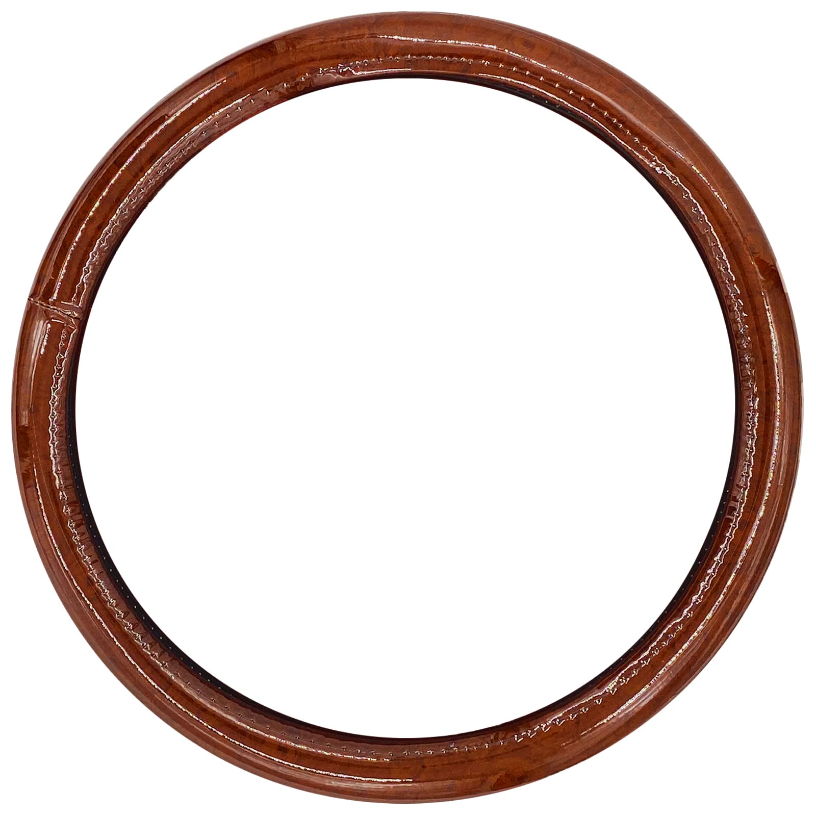 Ultra-Thin Wood Grain Steering Wheel Cover – Breathable, Non-Slip, 15 Inch