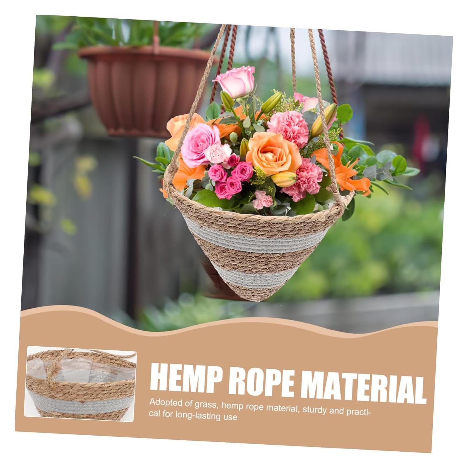 Caja de Almacenamiento de cestas, macetas Colgantes de Pared para Plantas de Interior, macetas Colgantes para Plantas de Interior