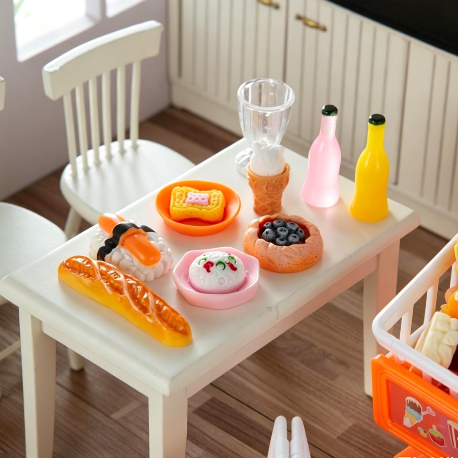 Set De 50 Comidas En Miniatura Para Casa De Muñecas – Accesorios De Resina Con Pasteles, Panes, Platos Y Cubiertos, Ideal Para Decorar O Jugar