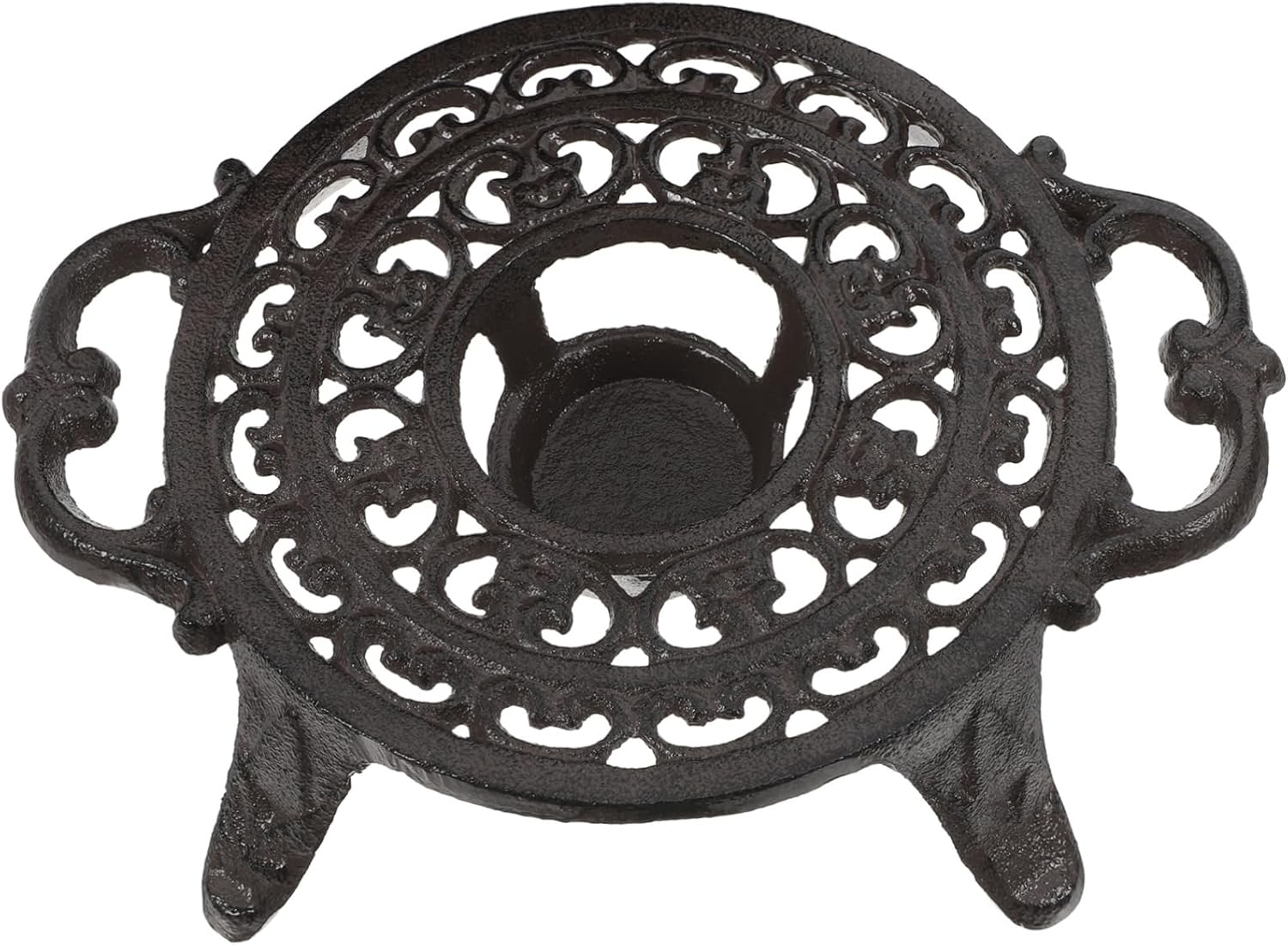 Japanese Cast Iron Tea Heater Base Tripod Stand for Brewing Tea and Coffee Dual Handle Design for Easy Use for Home and Office Warmers