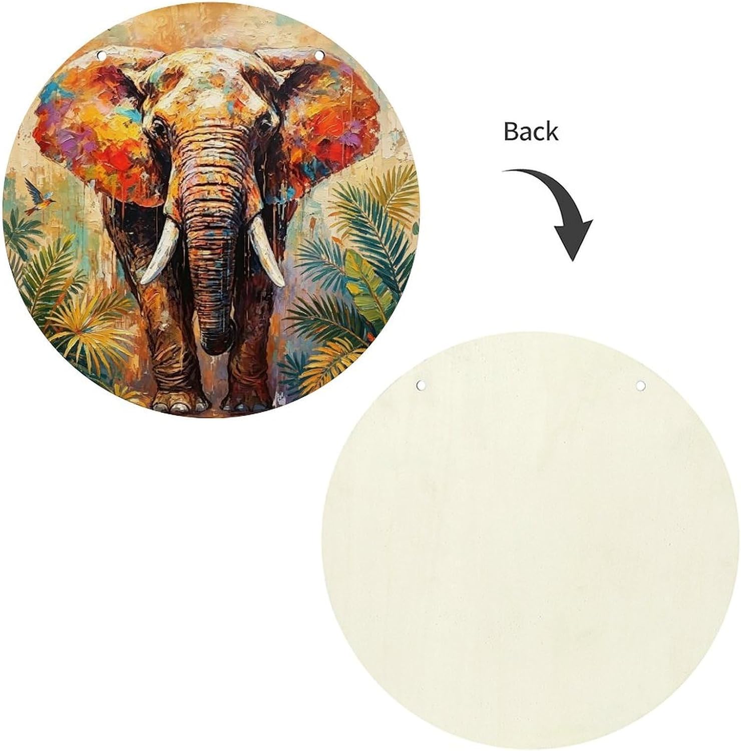 Elephant Poster Painting Wood Painting