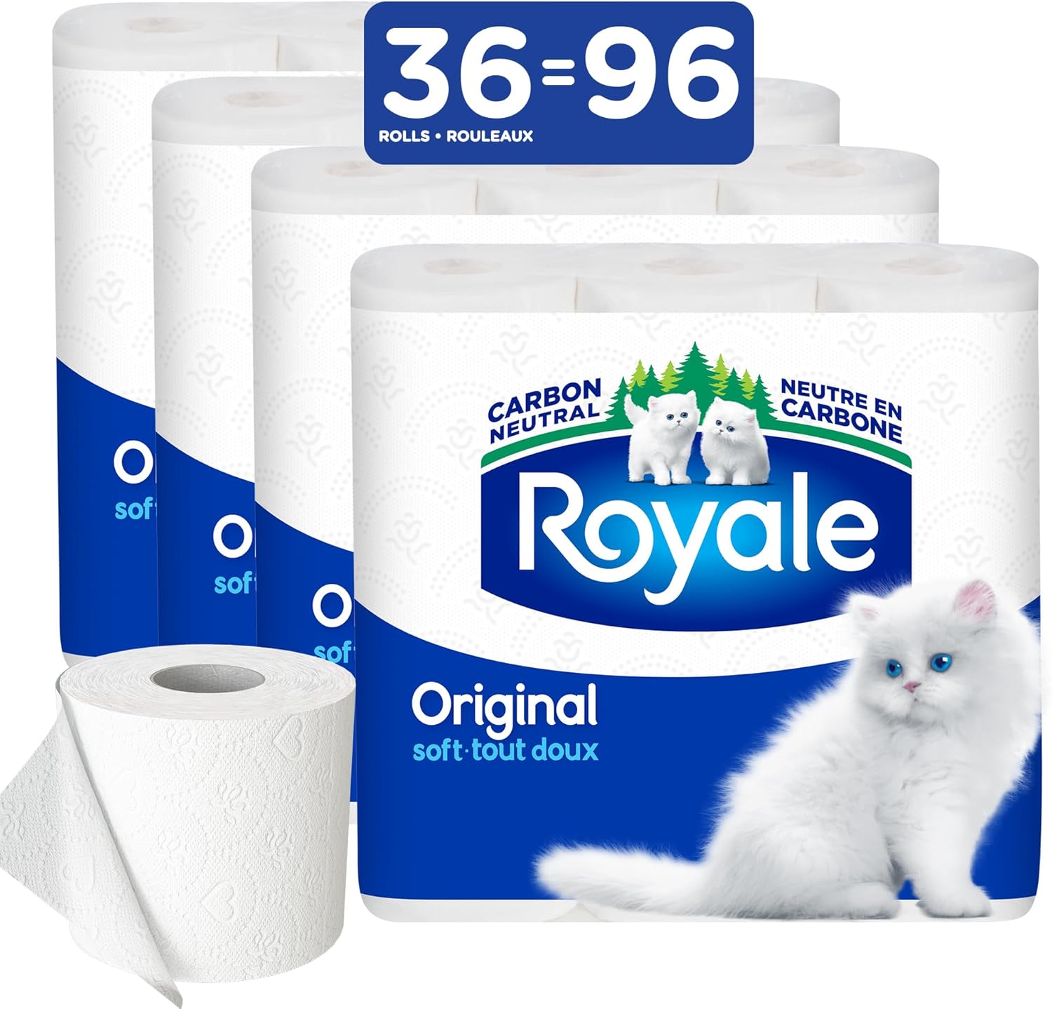 Royale Original Toilet Paper, 36 Equal 96 Rolls, 327 Bathroom Tissues