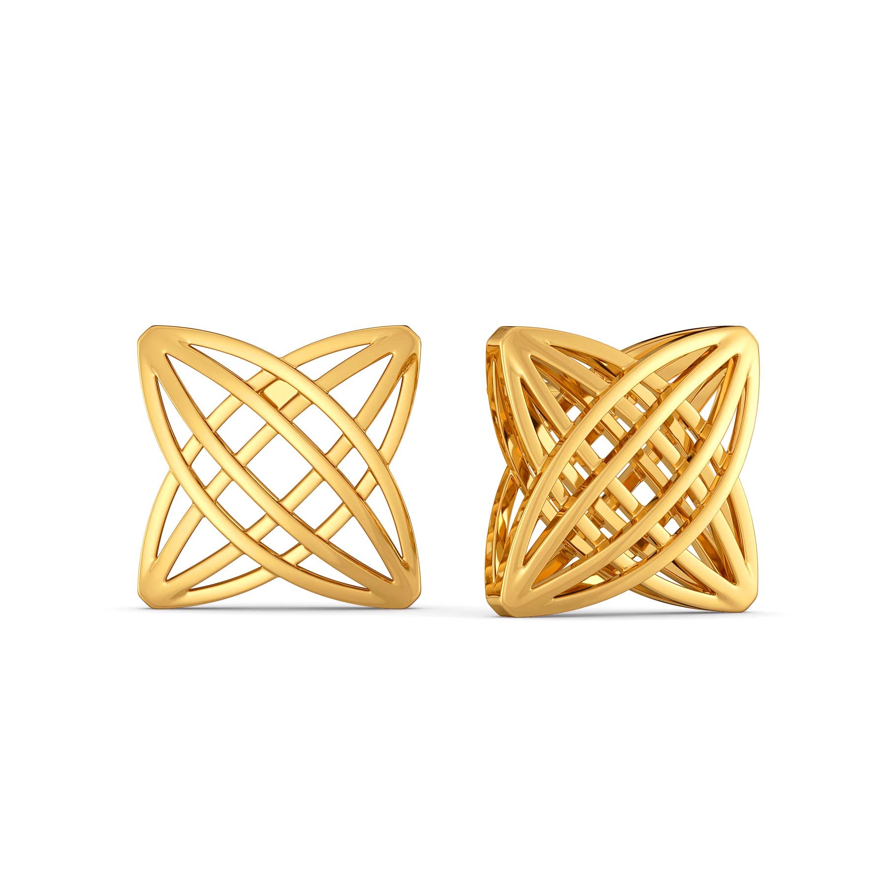 18 KT Sassy Chic Gold Stud_Earring Yellow Gold