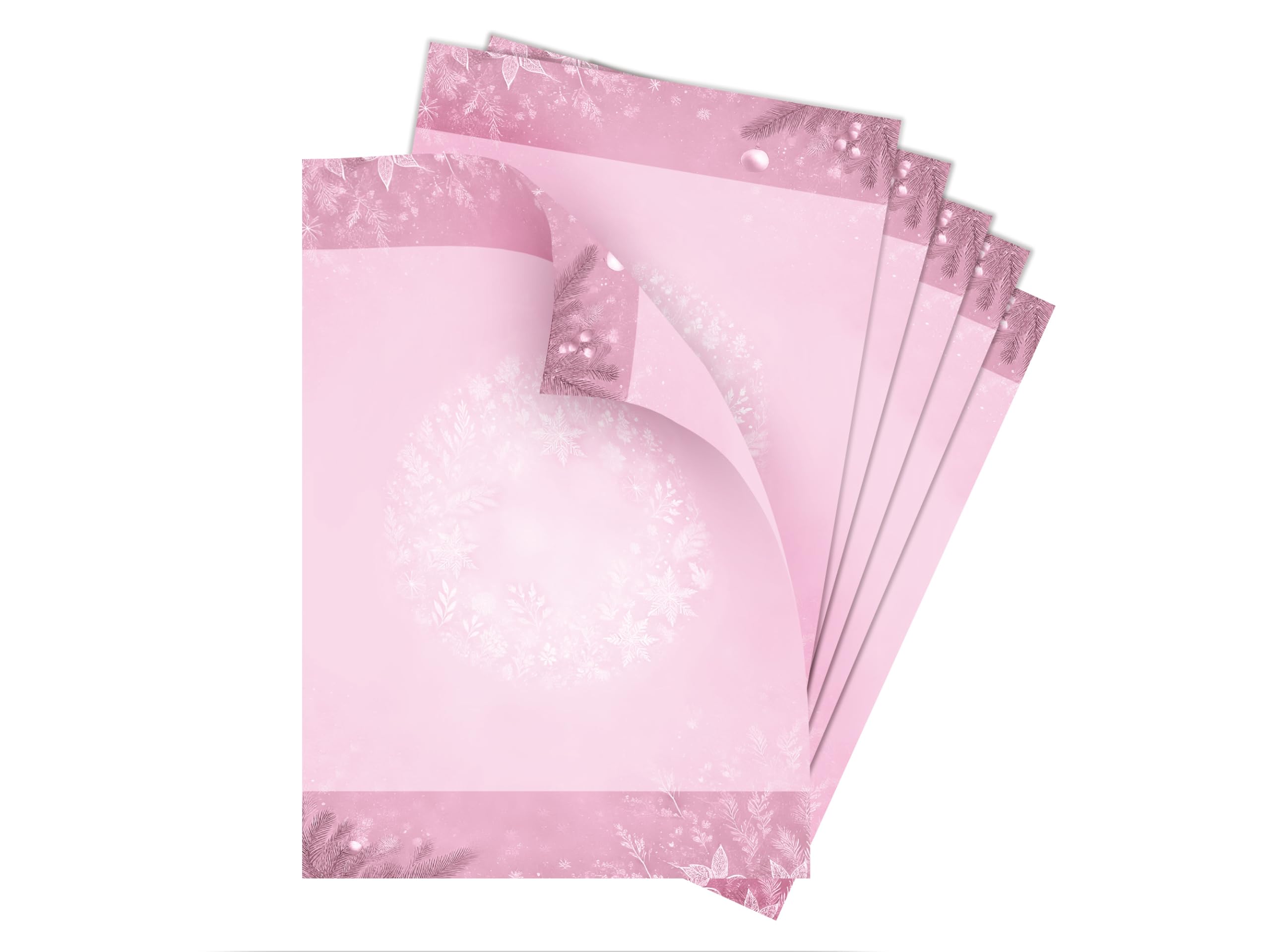 Briefpapier Weihnachten Weihnachtsbriefpapier mit Umschlag Umschlägen mit Fenster Weihnachtspapier A4 für Kunden (250 Blätter + 250 Umschläge)