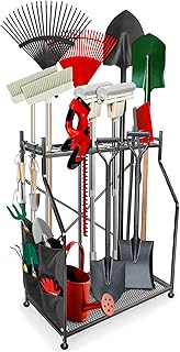 SPIDERCAMP Garden Tool Organizer,Garage Organization for Shed Garden,Garage Tool Organizer,Garage Storage Organization Rack,Shed Organizer,Yard Tool Organizer for Garage with Wheels