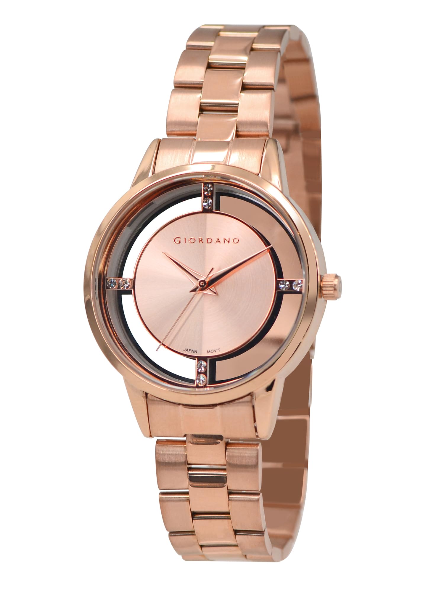 Giordano Analog Stylish Watch for Women Water Resistant Fashion Watch Round Shape with 3 Hand Mechanism Wrist Watch to Compliment Your Look/Ideal Gift for Female - GZ-60078-33 (B0CH8R4SX5) Amazon Price History, Amazon Price Tracker
