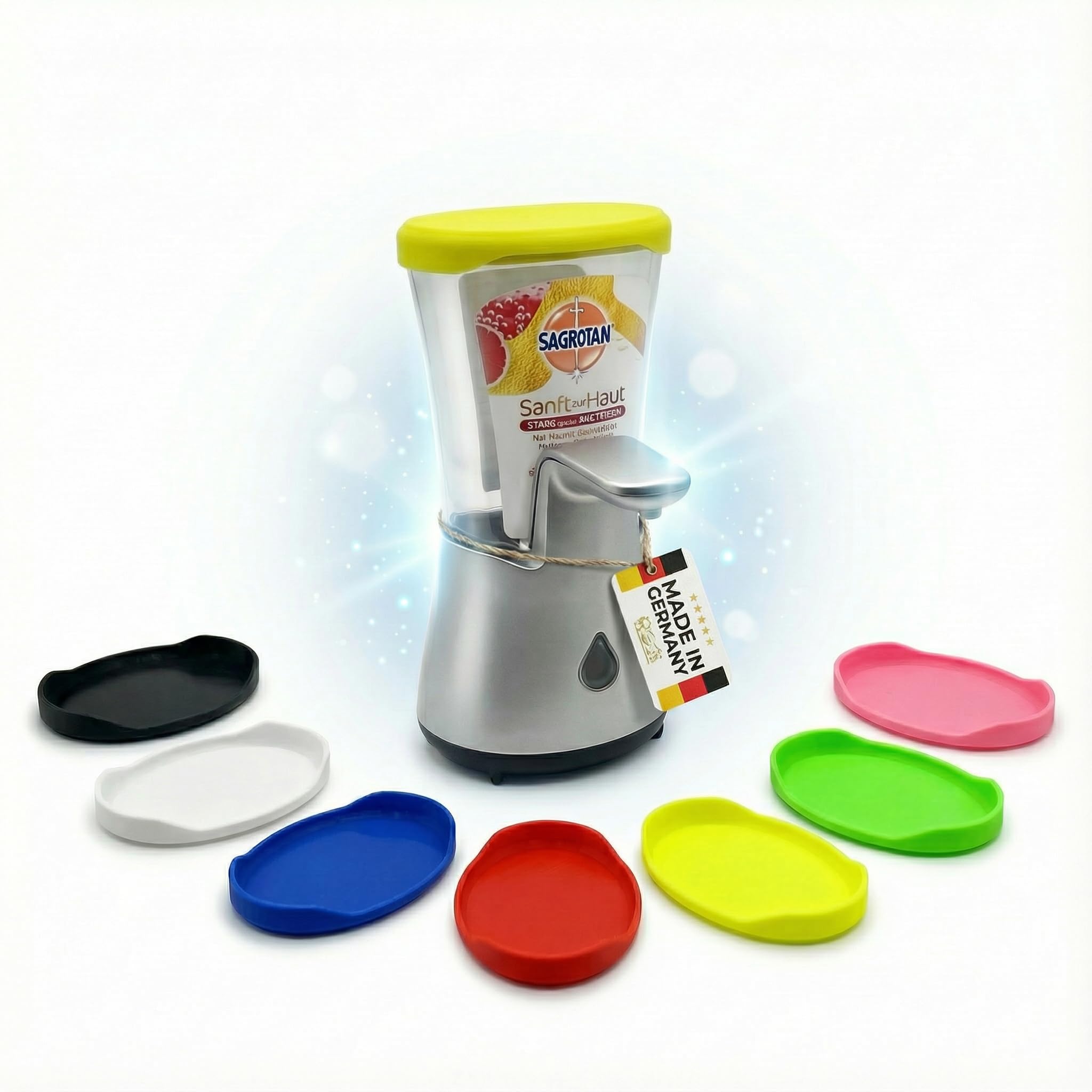 R-Satz Shop Lid for Sagrotan No Touch Soap Dispenser - Closure Cap Refill - Choice of Colours (Yellow)