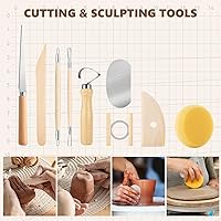 Vista 4 de 23 piezas de herramientas de arcilla para esculpir, herramienta de modelado de cerámica y cerámica, juego de herramientas de cerámica, kit