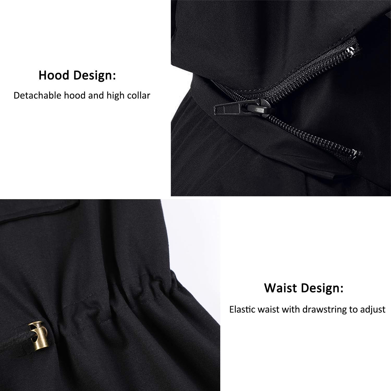 BBX Lephsnt Womens Utility Vest Drawstring Waist Military Sleeveless Jacket - Image 7