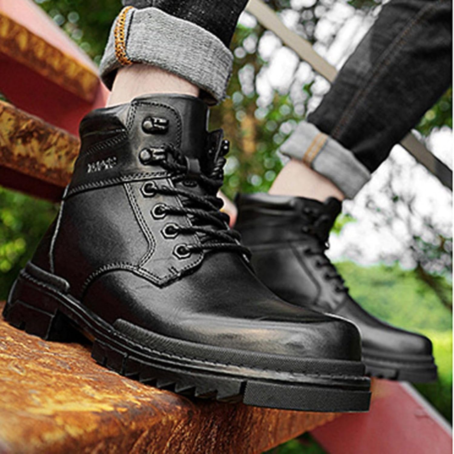 ショートブーツ メンズ ブーツ ワークブーツ ローヒール ローカット