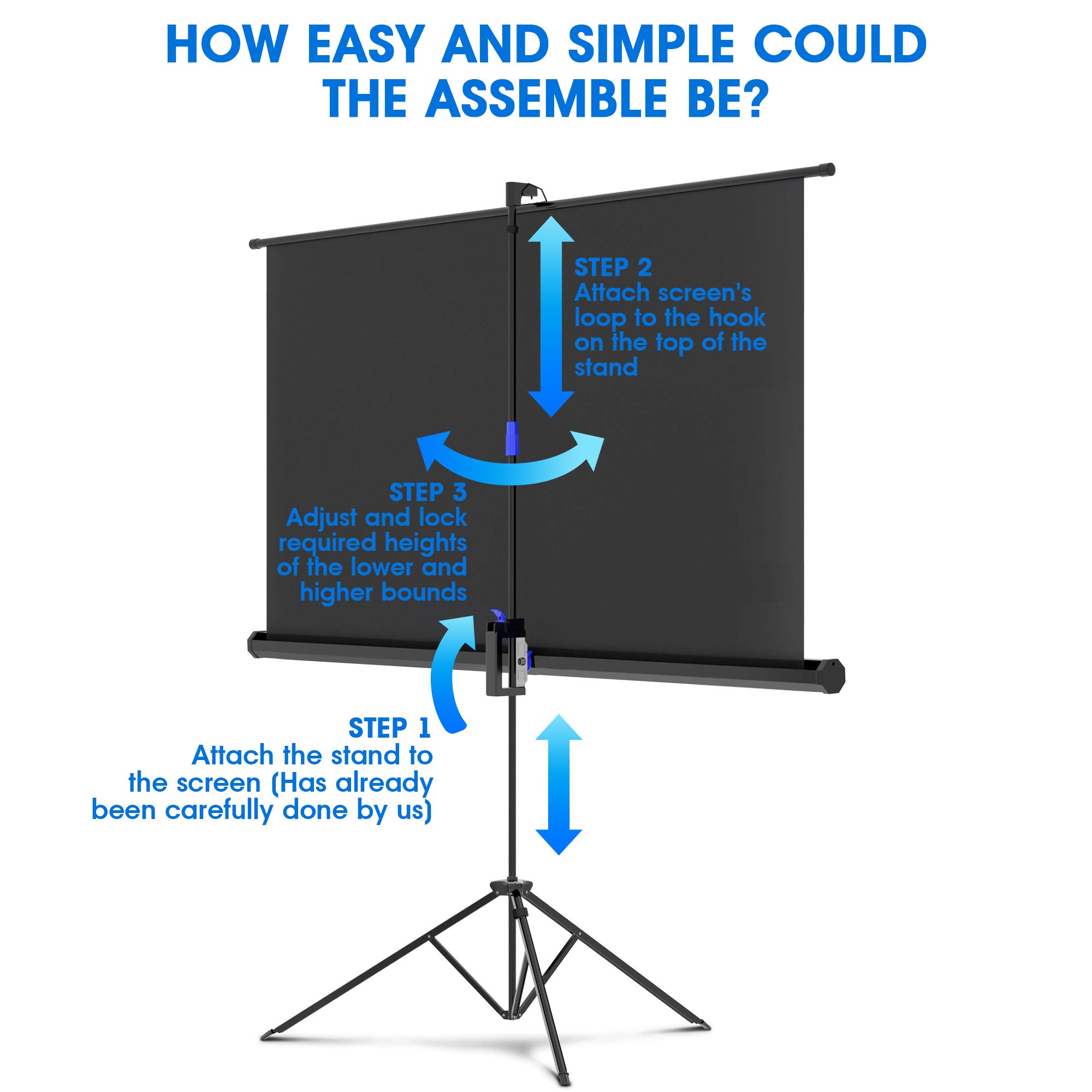Buy PropVue Projector Screen with Stand 60 inch Indoor and Outdoor