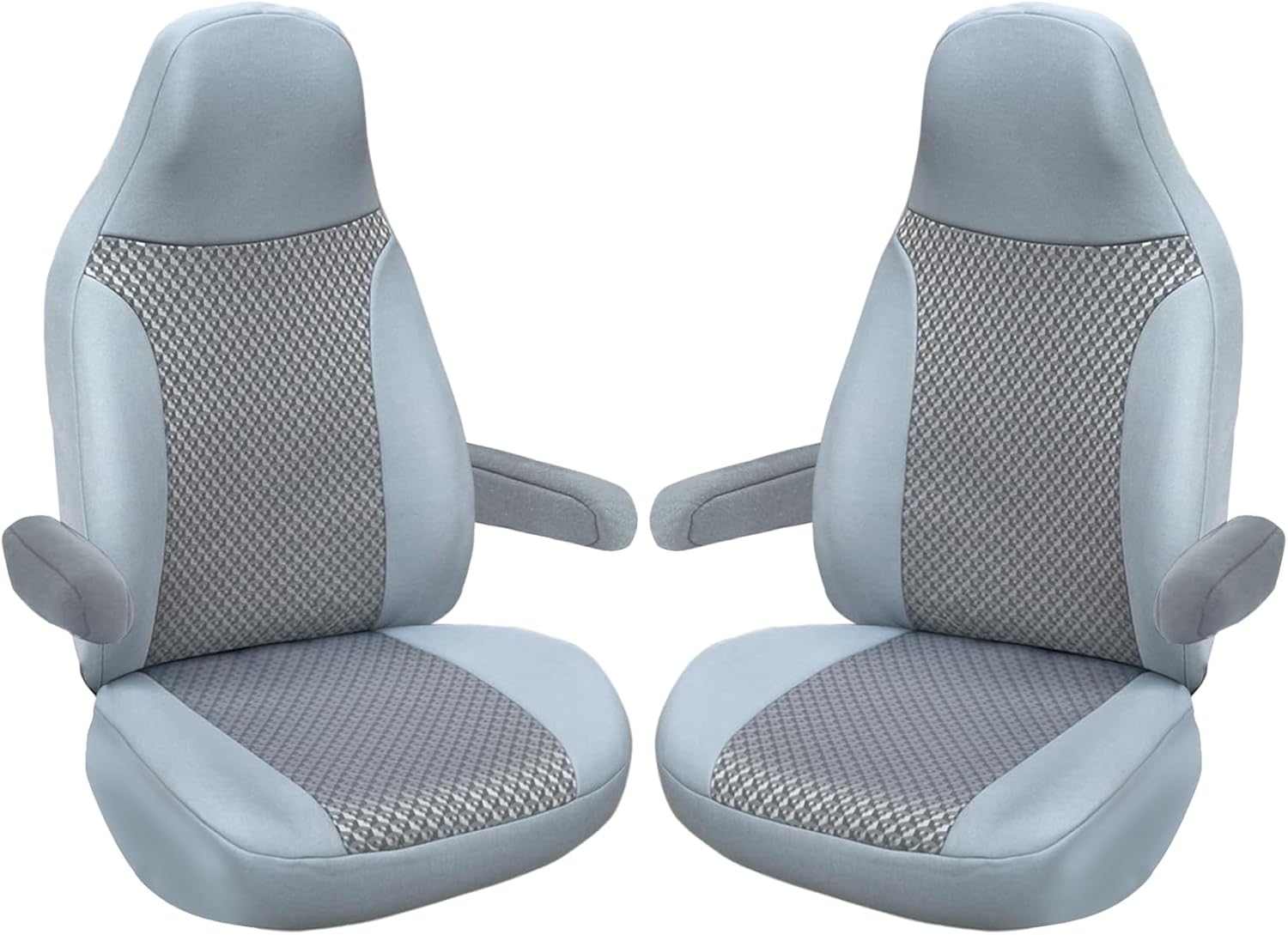 BREMER SITZBEZÜGE Dimension Pilot Seat Covers Compatible with Motorhome Camper Ducato Driver & Passenger 822 Protective Cover Set in Grey