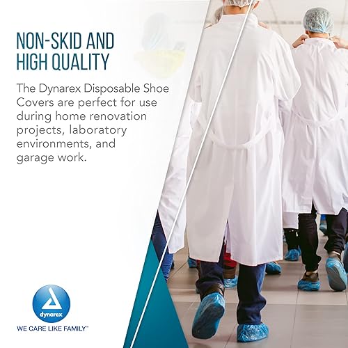 Miniatura 4 de Dynarex Funda desechable para zapatos, tamaño universal, no conductora, tiene costuras cosidas con apertura elástica y se adapta a la mayoría de