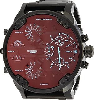 ساعة بسوار ستانلس ستيل ومينا متعدد الالوان للرجال من ديزل - DZ7395