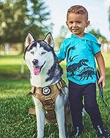 Vista 129 de rabbitgoo Tactical Dog Harness for Large, Heavy Duty Pet Harness with Handle, No-Pull Service Vest Large Breed, Adjustable Military Dog Vest for