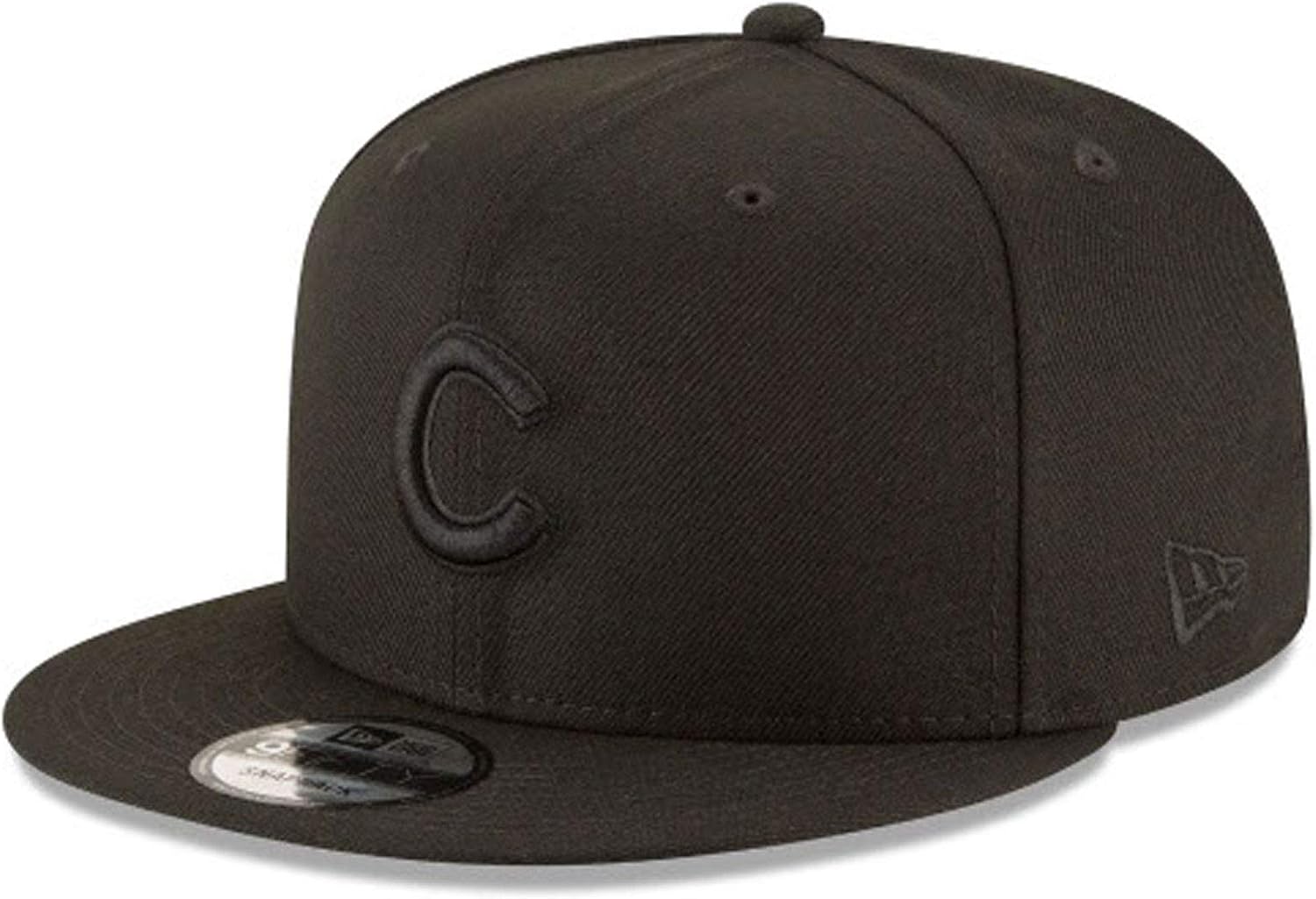New Era mens Authentic Chicago Cubs 9FIFTY Snapback Black On Black - OSFM