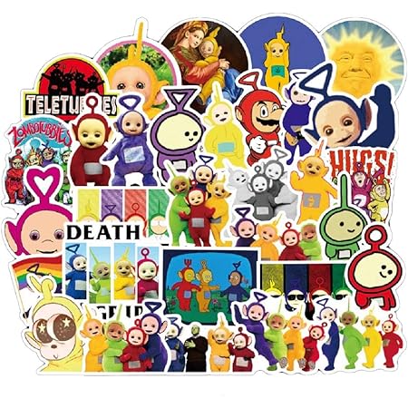 Amazon テレタビーズ Teletubbies イギリス 英国 人気キャラクター グッズ ステッカー50枚 ステッカー デカール 車 バイク
