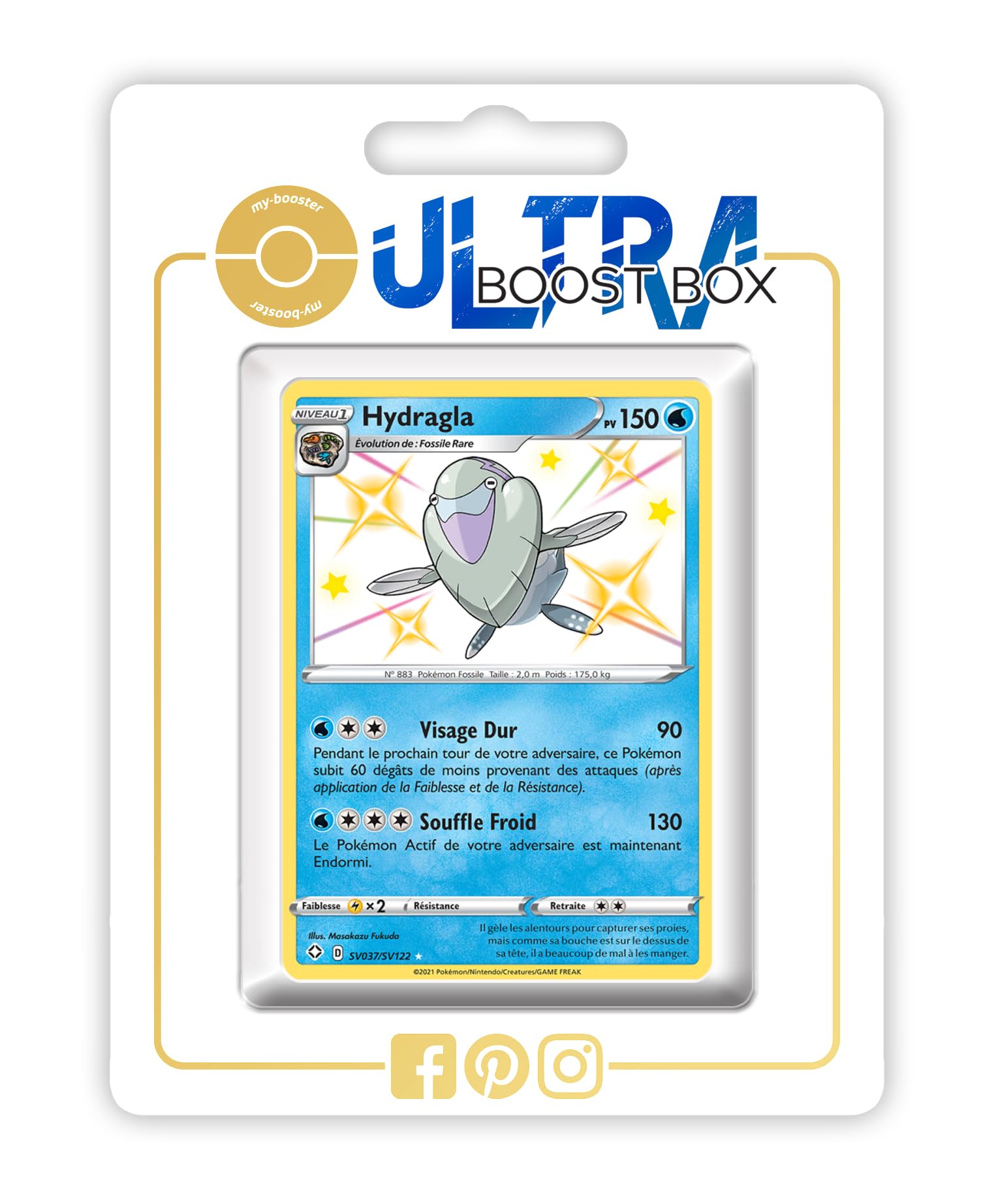 my-booster Hydragla (Arctovish) SV037/SV122 Cromatico Secreto X Écarlate et Violet 4.5 Destinées Radieuses - Box di 10 carte Pokémon Francese