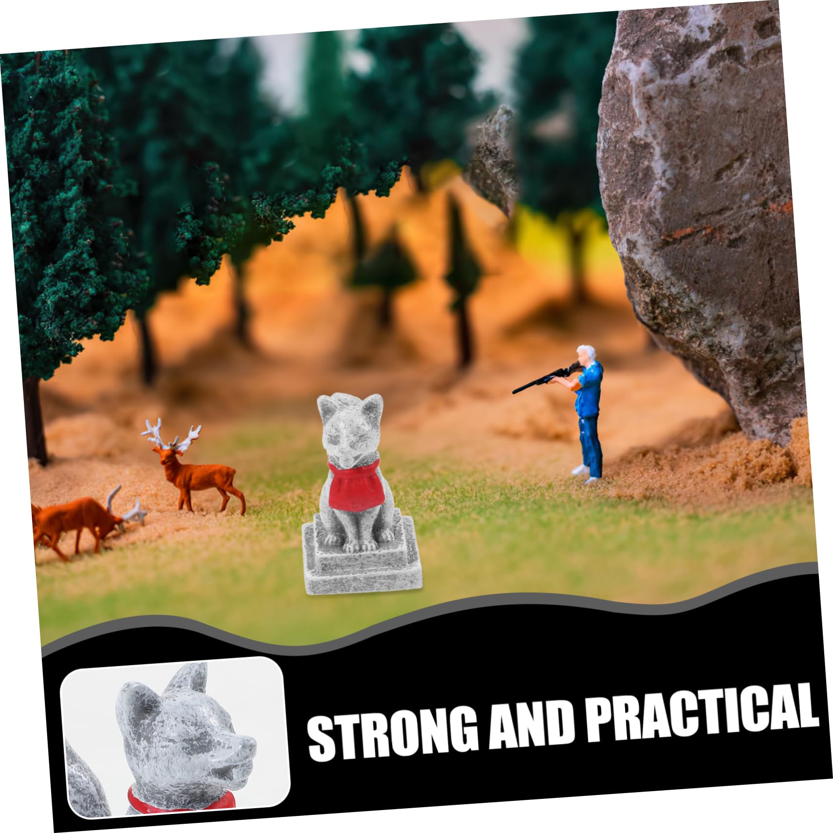 Amazon.com: KESYOO 2pcs Japanese Fox Miniature Ornament Shrine