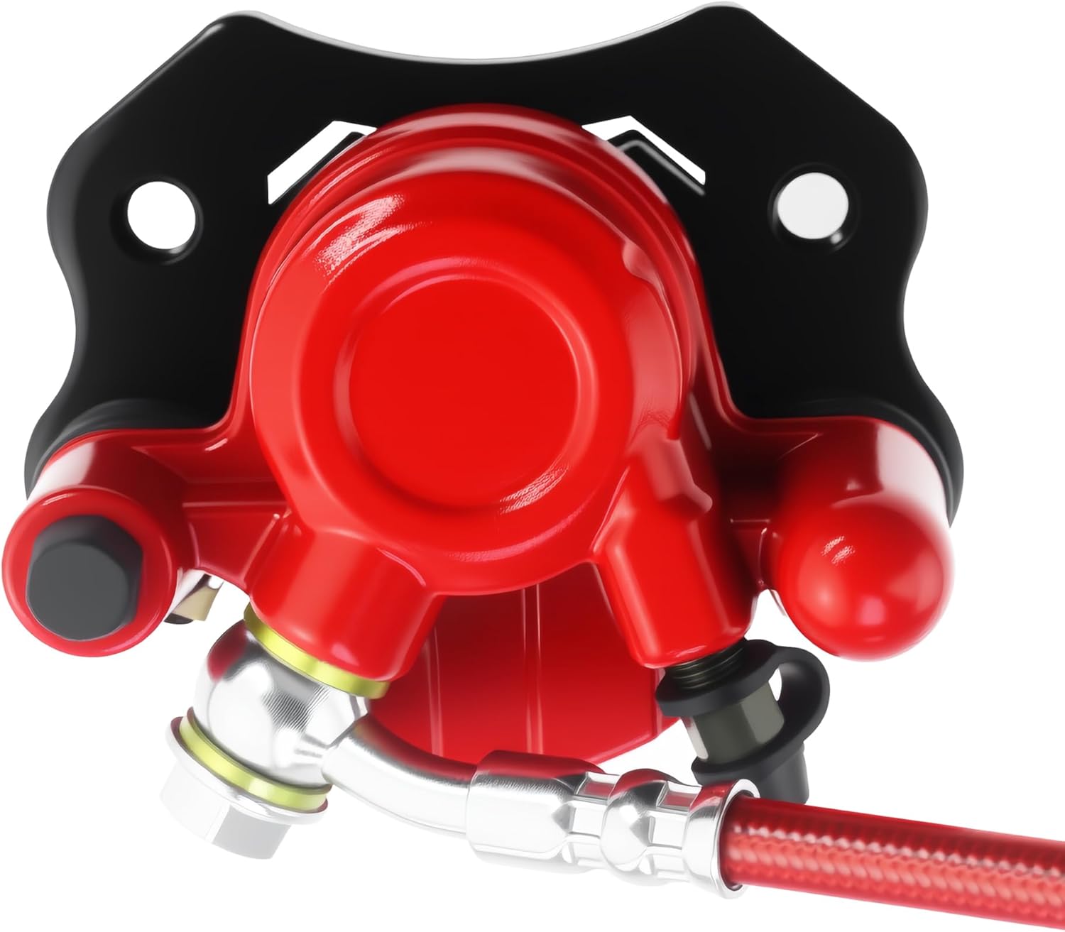 PRO BAT ATV Left Hydraulic Brake Kits with Hand Brake Master Cylinder Caliper Brake Pads Assembly for 50cc 70cc 90cc 110cc 125cc Kids Mini Quad Bike ATV Four Wheeler Red