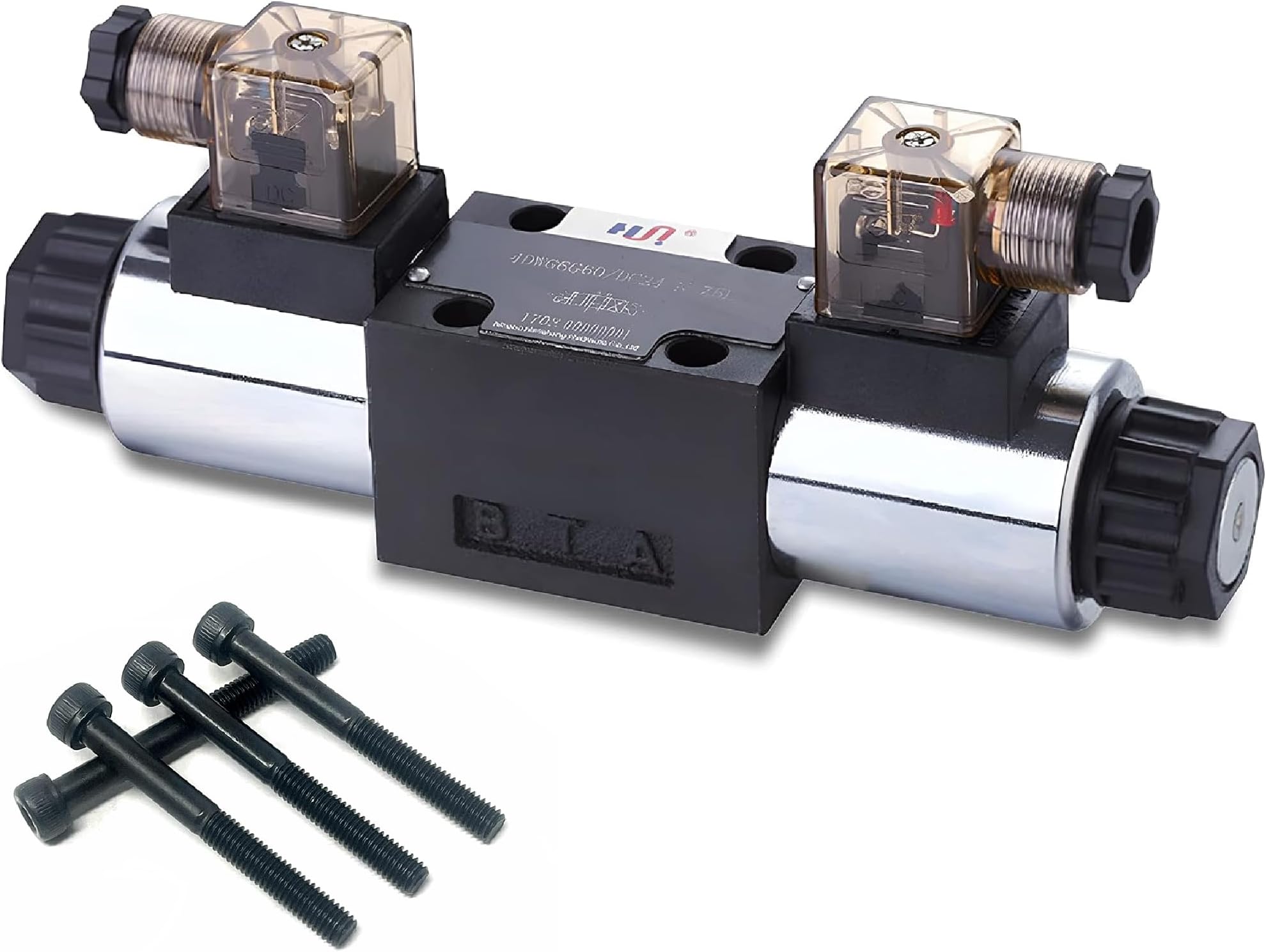 Hydraulic Valve Directional Control Electric Solenoid D03 (NG6) Size-6 3-Position 4-Ports 2-Pin 4-Way (Size 6, 12V DC, E Spool)