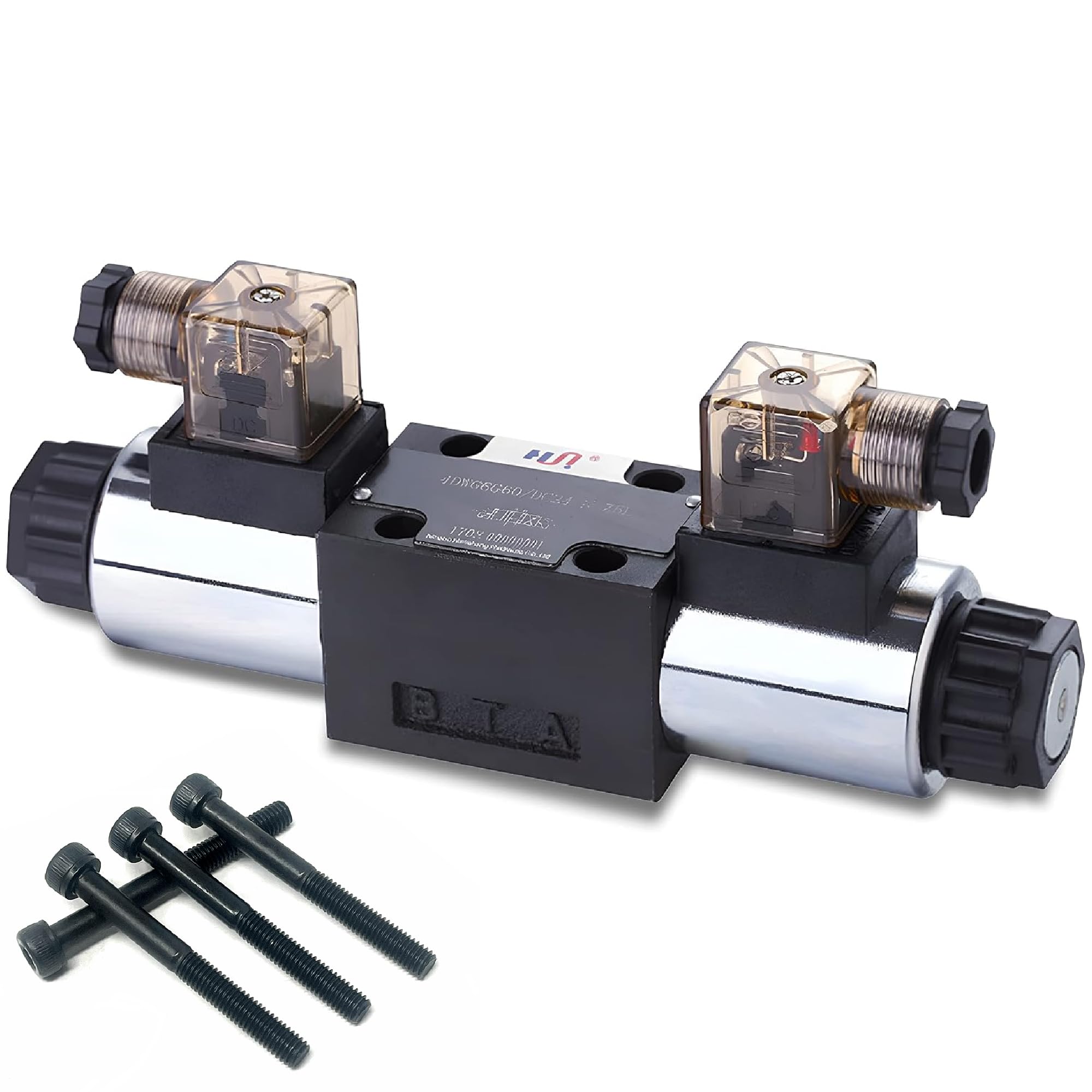 Hydraulic Valve Directional Control Electric Solenoid D03 (NG6) Size-6 3-Position 4-Ports 2-Pin 4-Way (Size 6, 12V DC, E Spool)