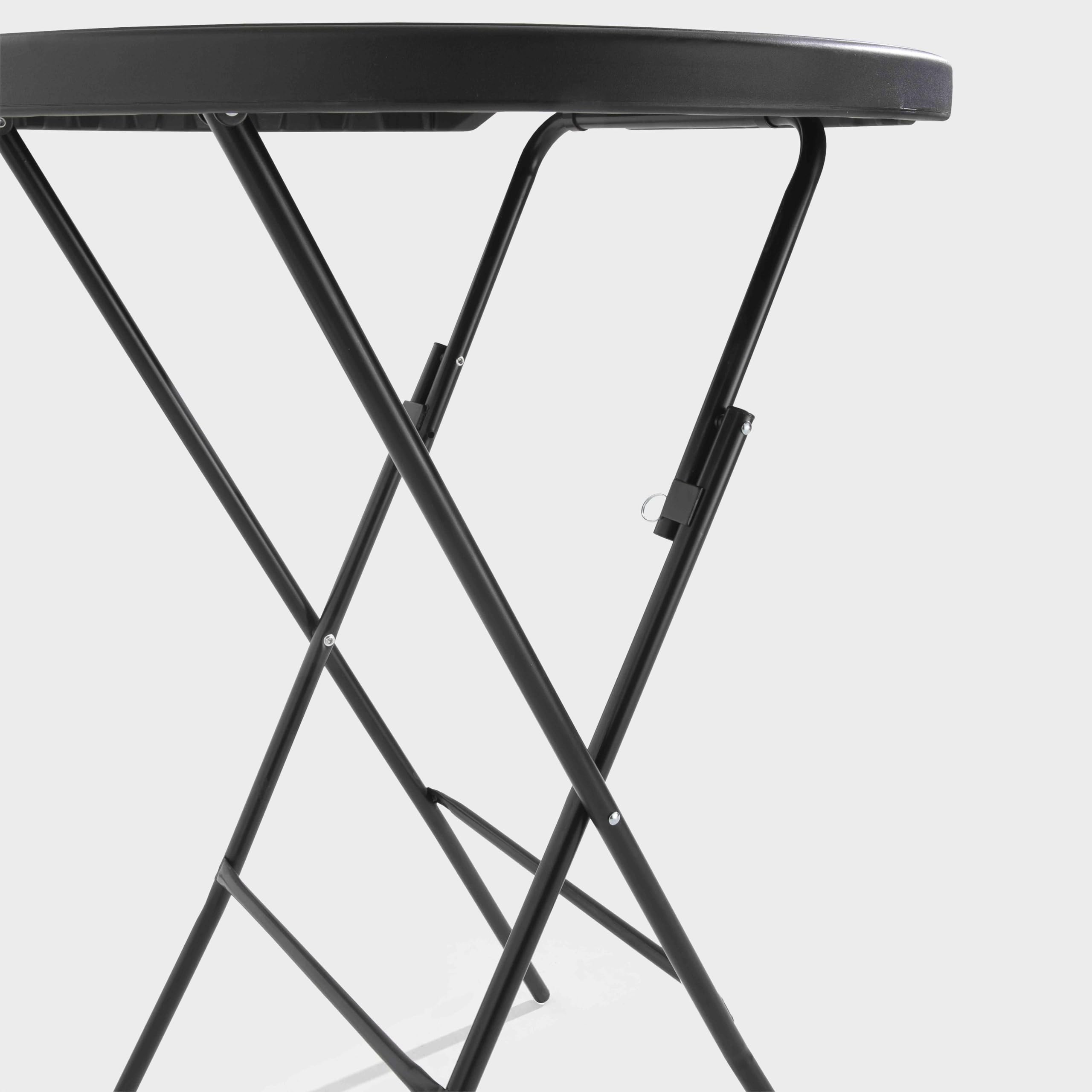 Mange-Debout Pliant Noir 110x80 cm