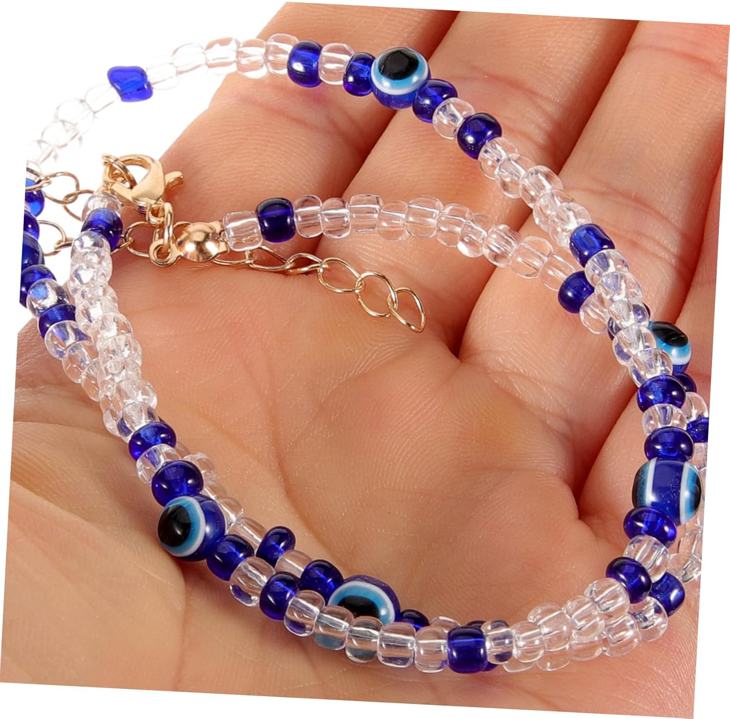 YYZKYTO Girls Beach Teens Clavicle Chain Pearl Evil Eye Necklace Comfortable Fit