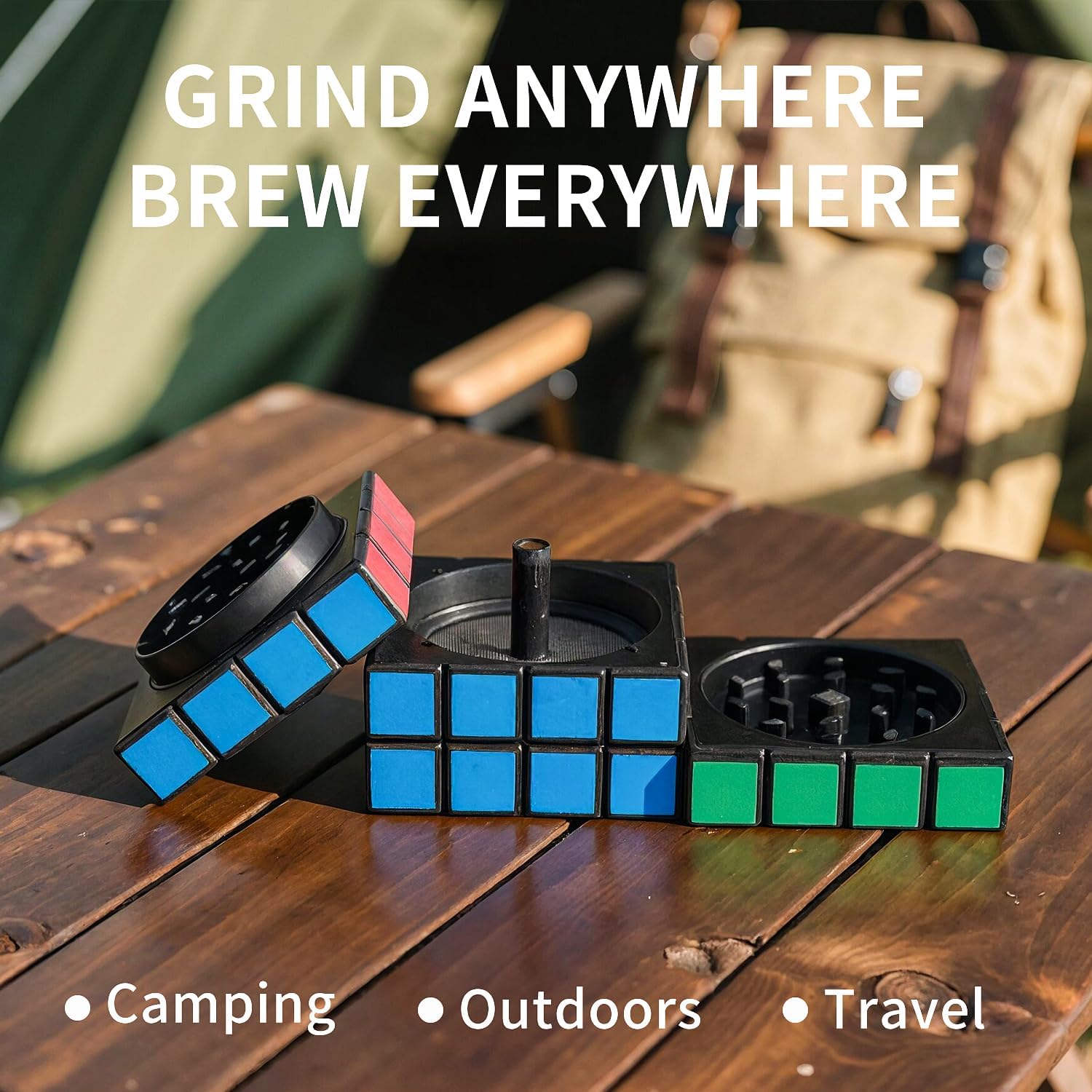 Premium Coffee Grinder - Compact Manual Mill for Travel, Camping & Office Brewing