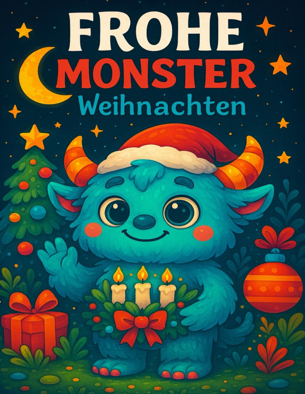 Frohe Monster Weihnachten – Süßes Ausmalbuch für Kinder: Süße Wintermotive, Spaß & Kreativität für die Weihnachtszeit mit Monstern