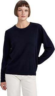 بلوفر ريجوكار بأكمام طويلة ورقبة دائرية ضيقة للنساء B1805AX من ديفاكتو