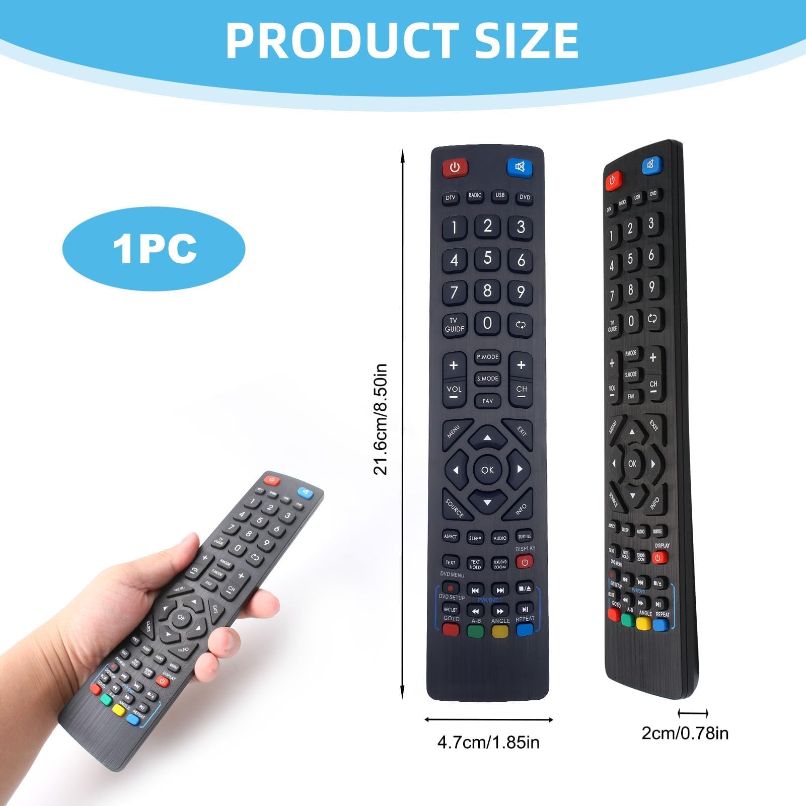 Remote Control for Blaupunkt 3D TV LED LCD BLA40-133 BLA40