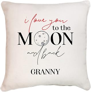 I love you to the moon and back granny cushion cover/Grandma gift/Nanny, granny, nana, mimmy/Square Pillow Cover