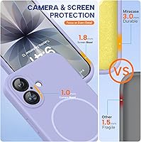 Vista 1499 de Miracase Funda diseñada para iPhone 13 Pro Max con protector de pantalla, [forro de microfibra suave antiarañazos], funda protectora de silicona