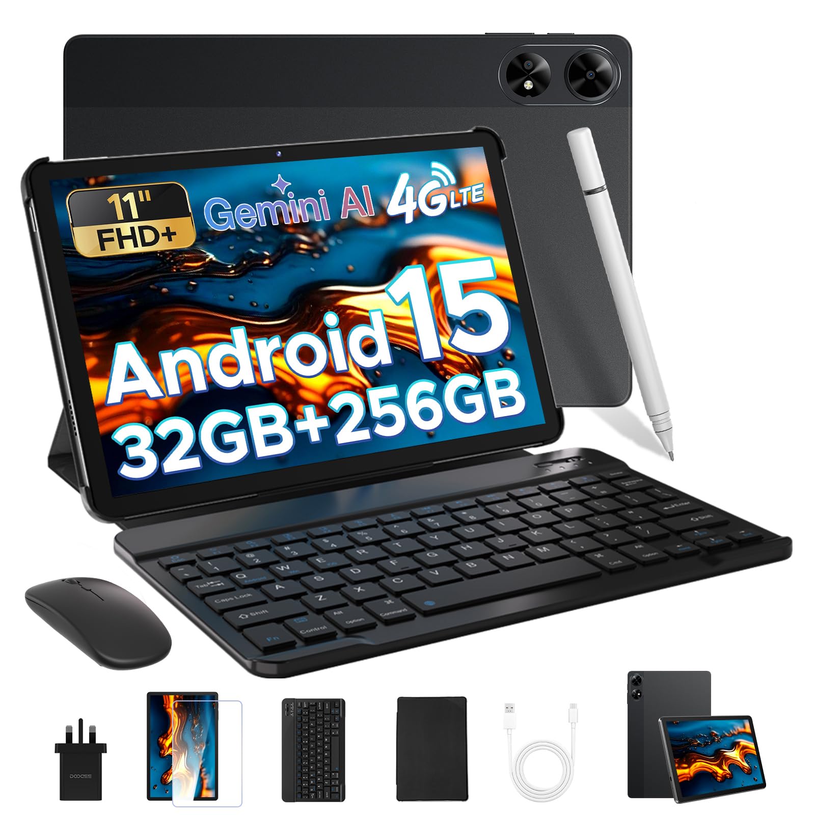 【新品未使用】DOOGEE G6+ Android 15 タブレット DOOGEE Tab G6+ Android 15 Tablet with Keyboard(2025), 8000mAh