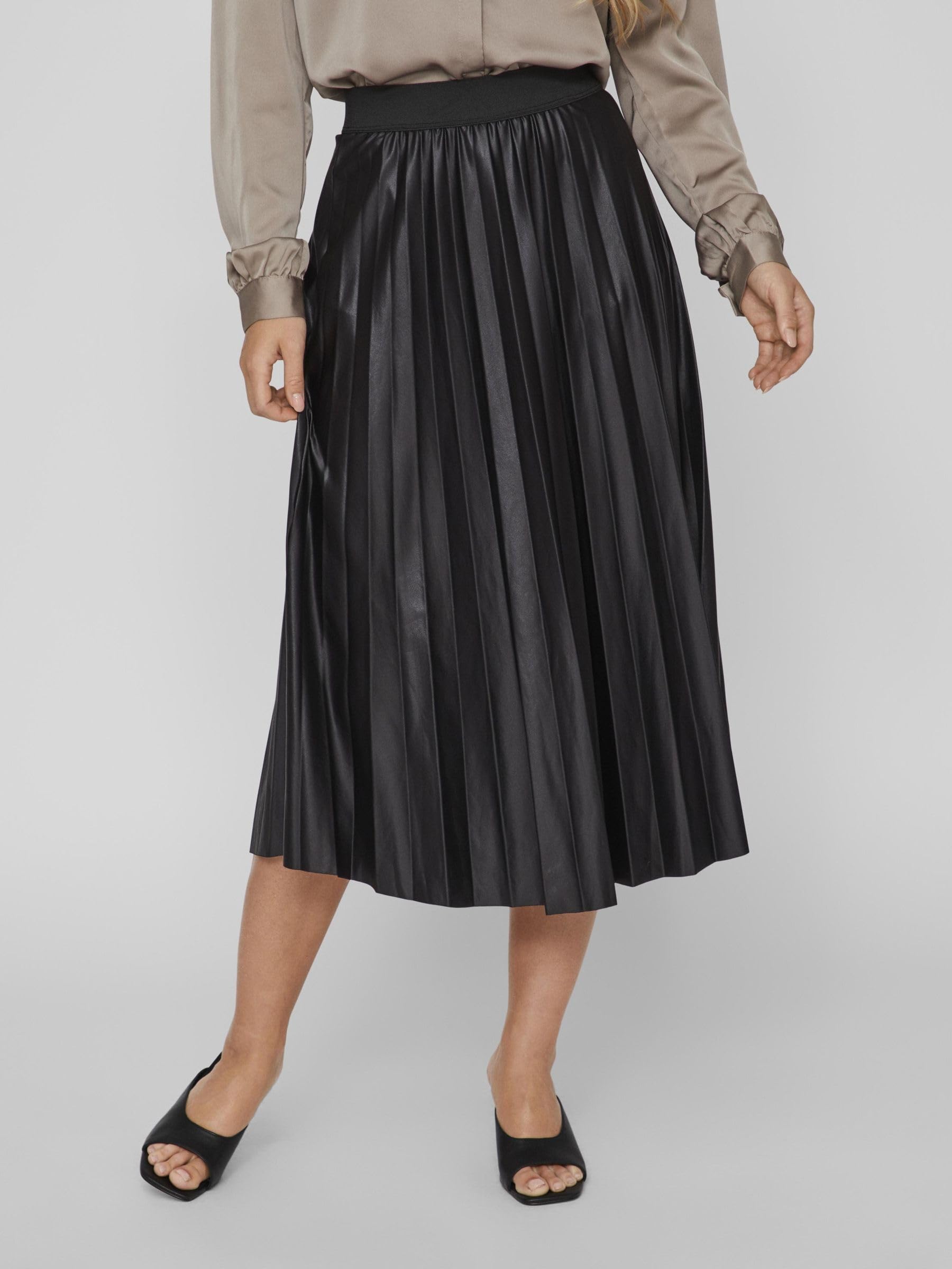 Vila Midi Skirt VINITBAN Pleated