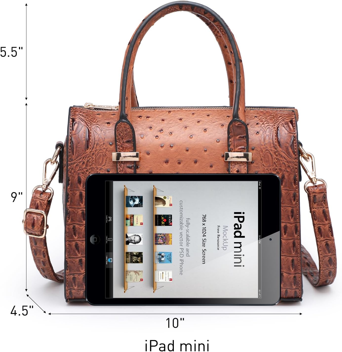 Shiny Patent Faux Leather Handbags Barrel Top Handle Purse Satchel Bag Shoulder Bag for Women - Image 4