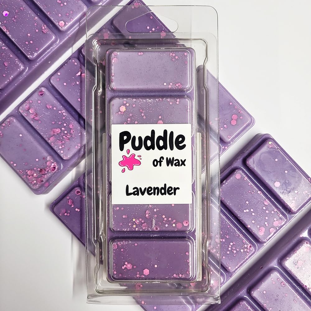 Puddle of Wax - Lavender Soy Wax Melt Snap Bar - 50g - Calm & Relaxing - Vegan Friendly - Made in the UK