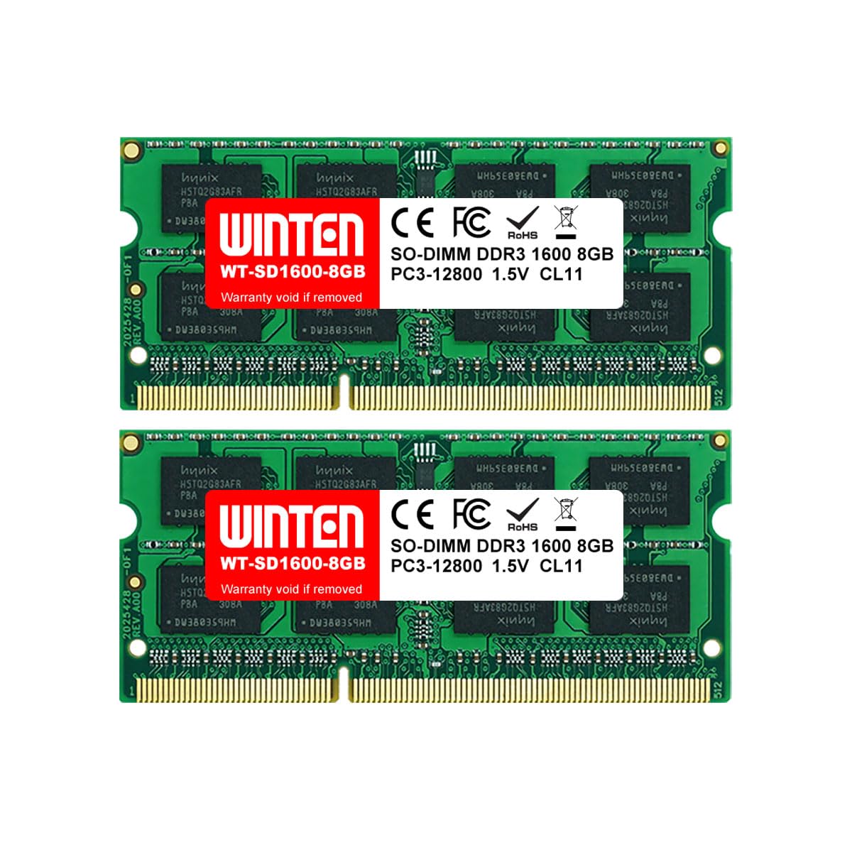 Amazon.co.jp: WINTEN ノートPC用メモリ DDR3-1600 16GB（8GB×2枚