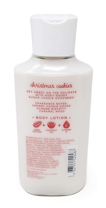 christmas cookies body lotion