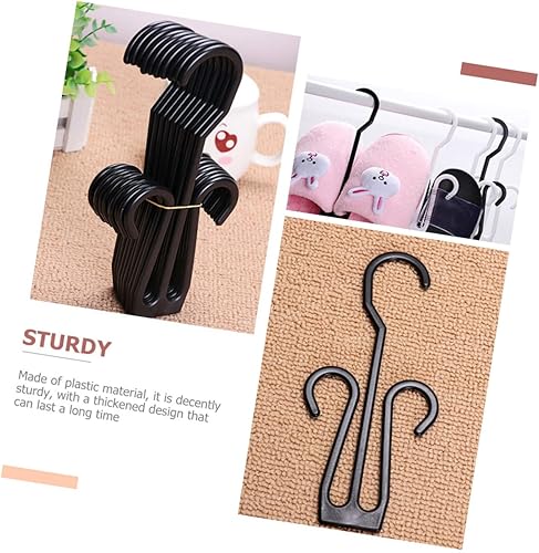 Miniatura 9 de Cabilock 80 unidades de pantuflas conectables secado espacio accesorios para el hogar organizadores almacenamiento para doble gancho de pared