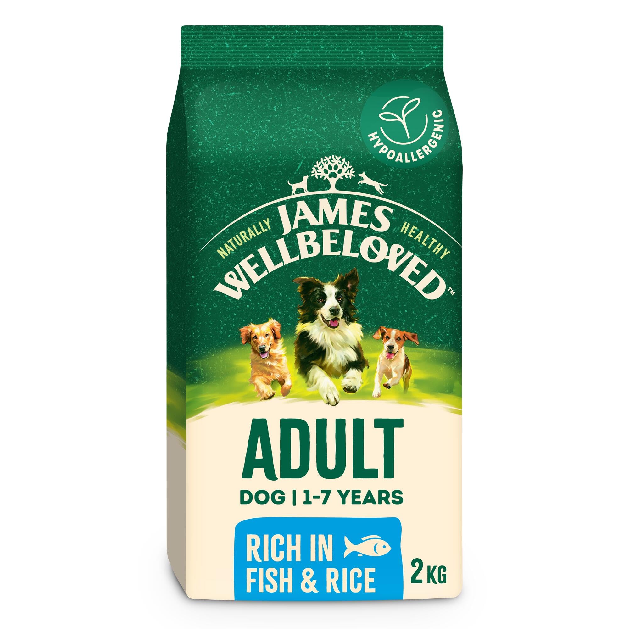 James Wellbeloved Hypoallergenic Adult Dog Food - 2Kg / Fish And Rice