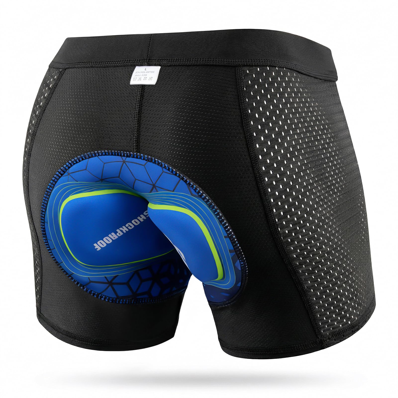 NICEWIN Radunterhose Herren mit Sitzpolster Radlerhose Unterwäsche 4D Gepolsterte Fahrradhose Kurz Atmungsaktive schnelltrocknende stoßfeste Herren Fahrrad Unterhose