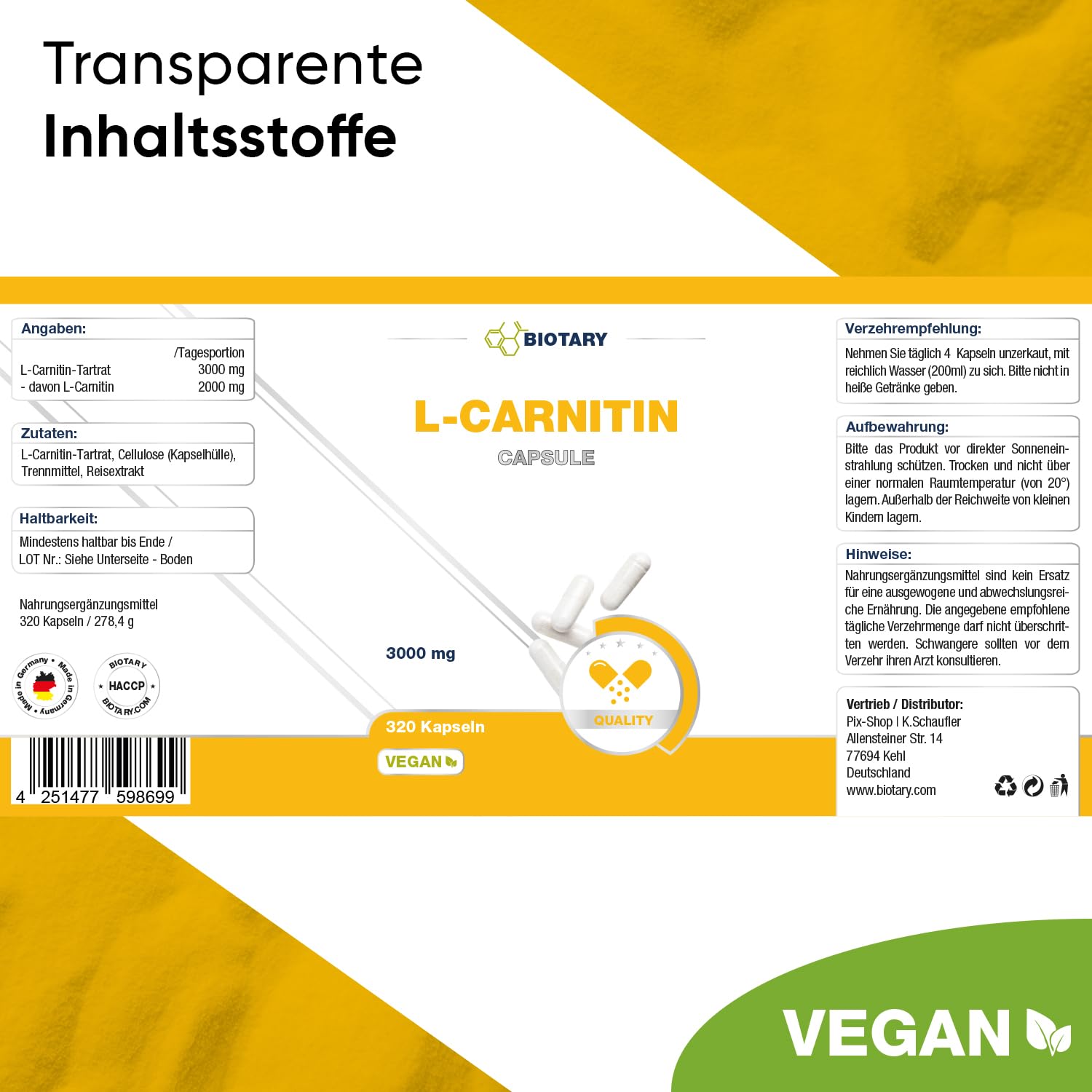 l carnitine dose for fat loss L-Carnitine main image 1